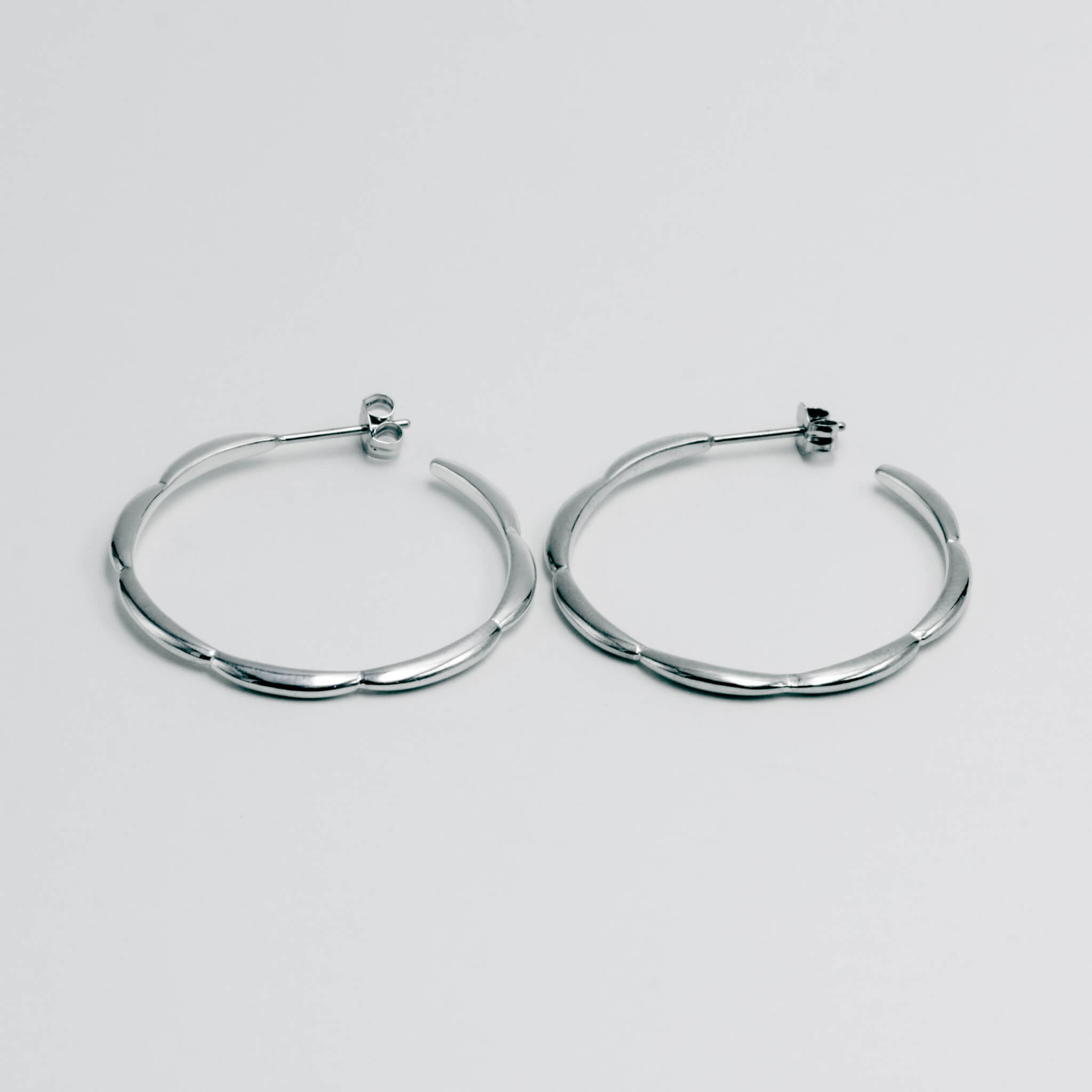 Ripple Earrings L Platinum