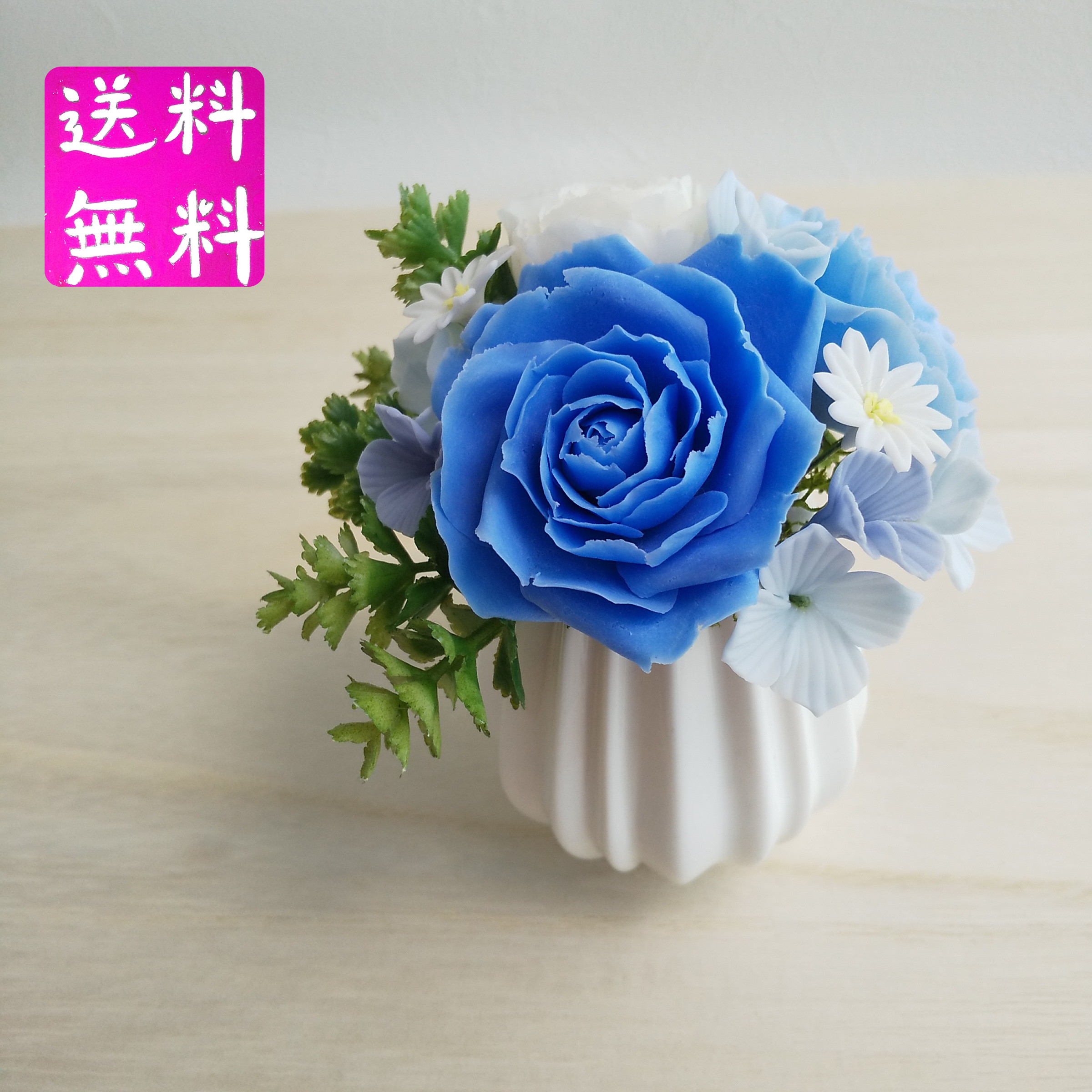 ハンドメイド／薔薇雑貨／リース／クレイフラワー／フラワー