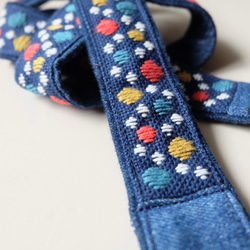 Kogin刺繡多肩帶圓點【肩帶☺︎刺繡】智慧型手機肩☺︎波點☺︎定制 第3張的照片