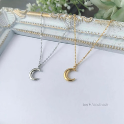サージカルステンレス クレセント ✴︎ ムーン ネックレス