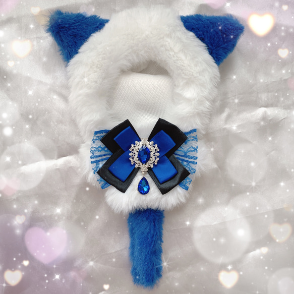 サファイアにゃんこฅ ˆ •͈ ·̫ •͈ ˆฅ ぬい服♡ ぬいぐるみ Fu - taro 