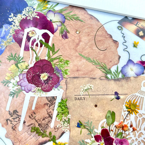 【最終値下げ】押し花アート♡癒やしの風景♡絵画 インテリア 額 額装 アート 最終値下げ】押し花アート♡癒やしの風景♡絵画 インテリア 額