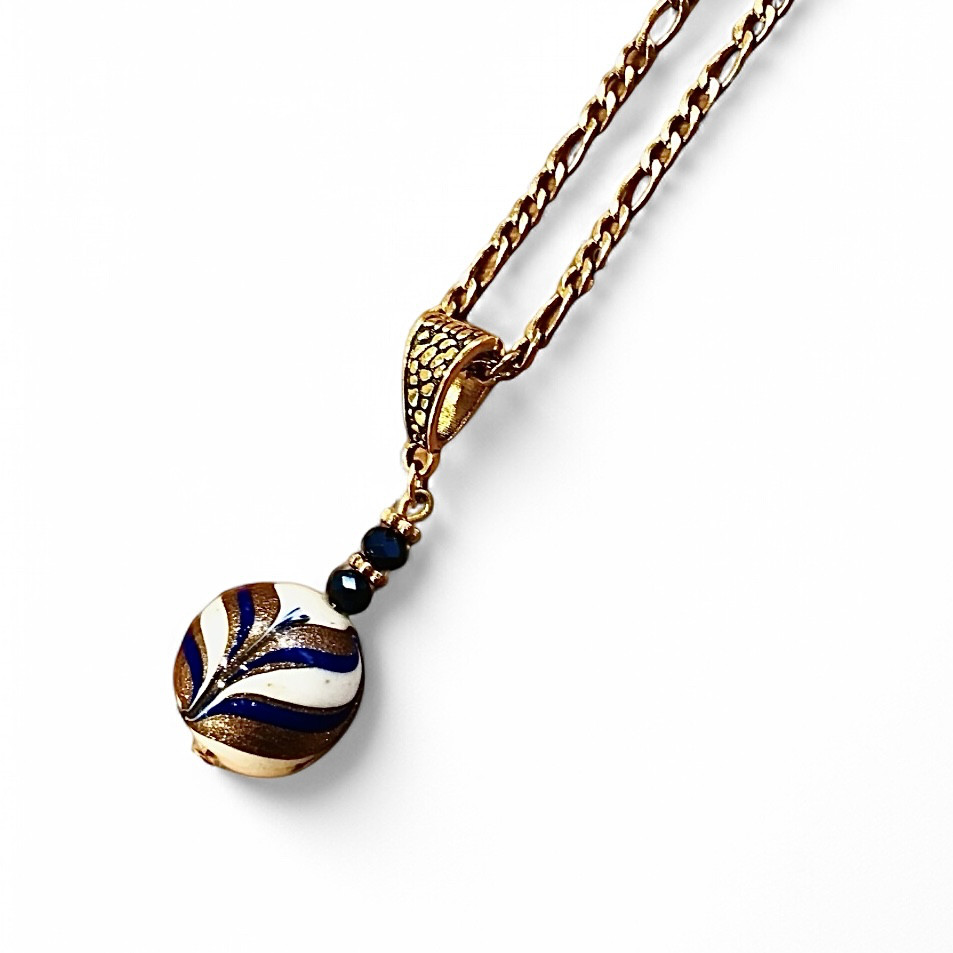 羽根飾りヴィンテージネックレス