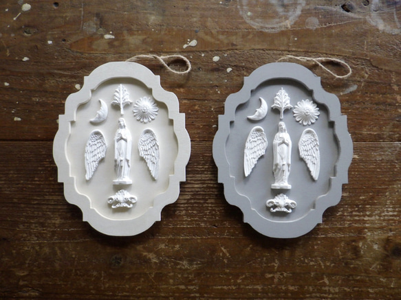 壁にかけるアートボード 2色展開 □ 天使像 マリア像 立体・オブジェ