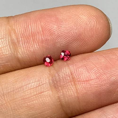 SR18 ペア 宝石質 ミャンマー産 天然 レッドスピネル ルース 裸石 赤 