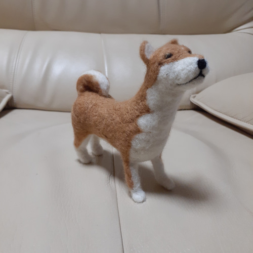 羊毛フェルト 柴犬 15cm 羊毛フェルト Kingこうた 通販 16374669