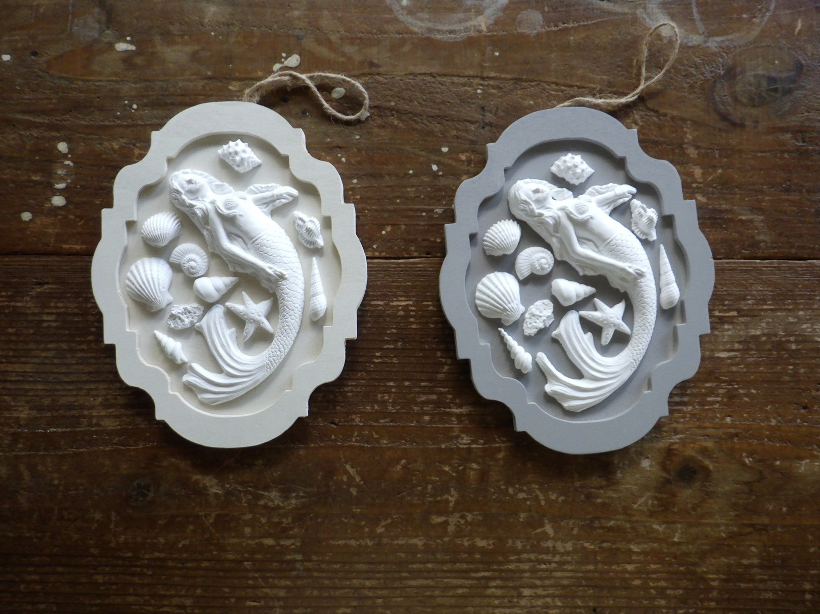 壁にかけるアートボード 2色展開 ■ 人魚姫と海の生き物