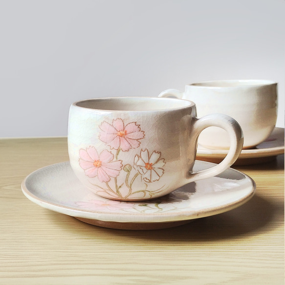 陶器】コスモスのコーヒーカップ ティーカップ 心司窯 通販 16374726