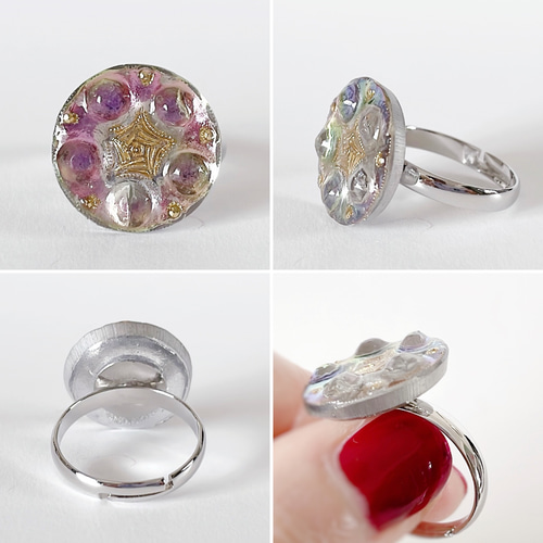 リング　アンティークボタン★3 アンティークボタン店の美しいリングたち - Vintage - ショップ liang