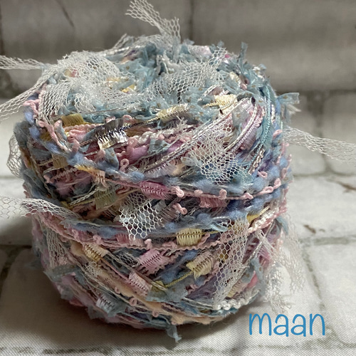 オリジナル引き揃え糸 5m パステル/アヴリル ファンシーヤーン 102  