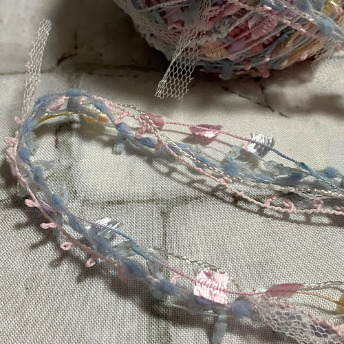 オリジナル引き揃え糸 5m パステル/アヴリル ファンシーヤーン 102  