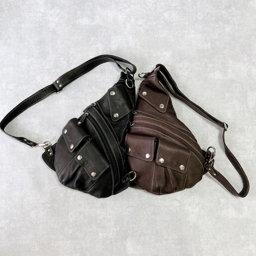 ボディバッグ メンズ 本革 大容量 斜め掛け ワンショルダー バッグ