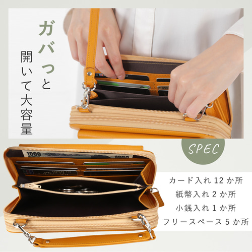 ハンドメイド　長財布　お財布バッグ　アリス　スマホポーチ　ショルダーバッグ お財布ショルダー お財布ポシェット お財布バッグ ショルダー