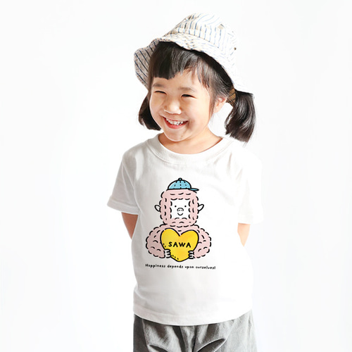 MoMo(子供用Tシャツ×3 名前詩あり 名入れ 名前入り 子供服 キッズT Tシャツ（優しいゴリラくん） 子供服