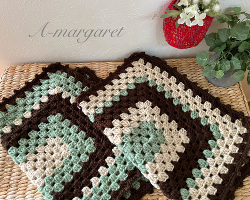 *＊ ハンドメイド ＊* ランチマット B　　　　カラーサンプル オリジナル ハンドブロックプリントのランチョンマット B