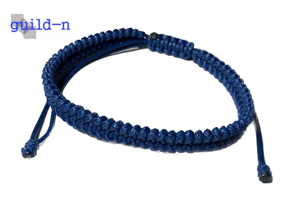 guild-n ☆ ネイビーブルー 紺色 ファング ワックスコード 組紐