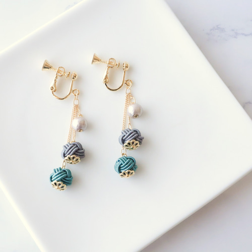 ∞つぶつぶ∞/水引ピアス | tietie kanazawa