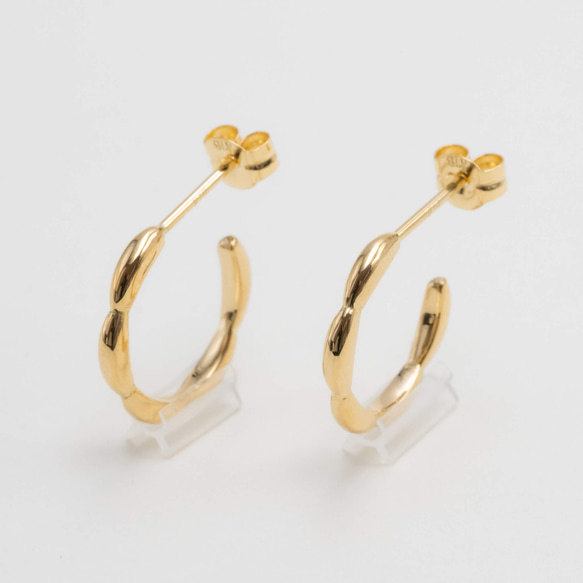 Ripple Earrings S Gold 3枚目の画像