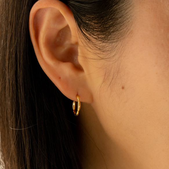 Ripple Earrings S Gold 5枚目の画像