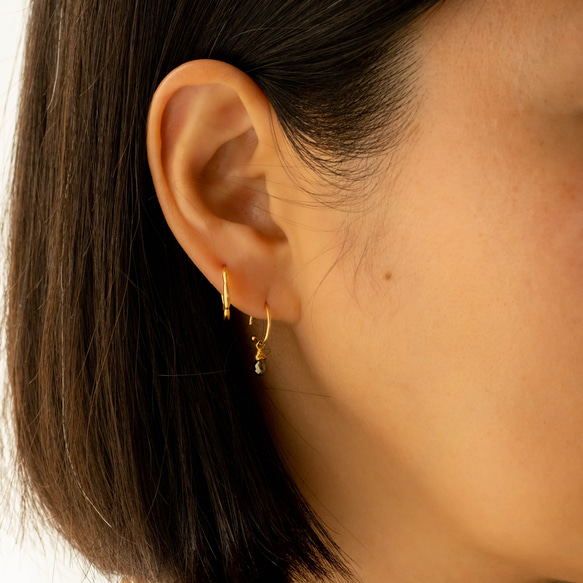 Ripple Earrings S Gold 6枚目の画像