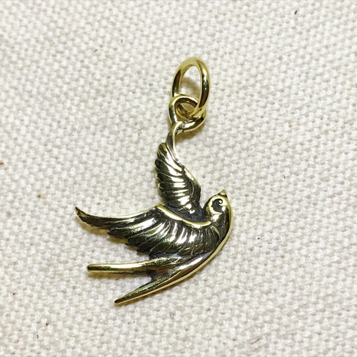 ペンダントトップ スワロー 真鍮 オリジナル ネックレス ブラス