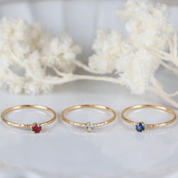 K18ルビーとサファイアのダブルリング K18ルビーとサファイアのダブルリング