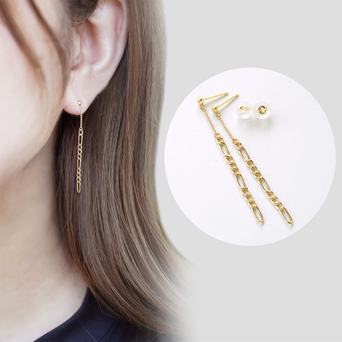 K18 ピアス チェーン 18金 揺れる ロング チェーンピアス 18k K18 ピアス チェーン 18金 揺れる ロング チェーンピアス 18k