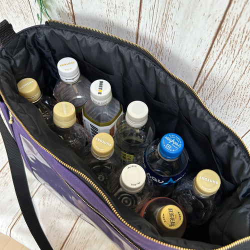 A4対応 大容量 クリアポケット付き ショルダーバック 推し活