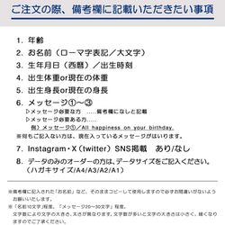 バースデーポスター(デザインB)メモリアルポスター【データのみ】【印刷ポスター】誕生日　イベント　メモリアル　★送料無料 8枚目の画像