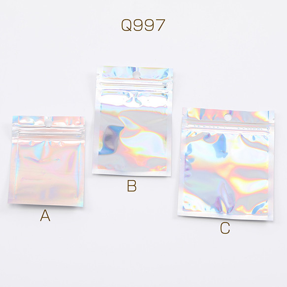 Q997-B 60個 チャック付きOPP チャック付きポリ袋 OPP オーロラ