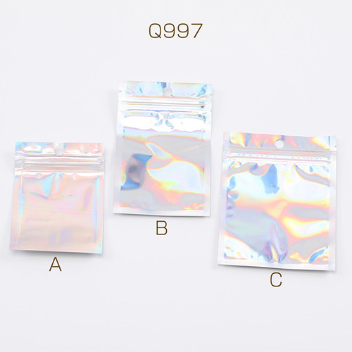Q997-B 60個 チャック付きOPP チャック付きポリ袋 OPP オーロラ