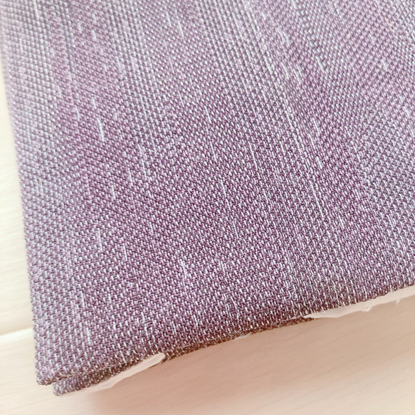 【文庫本用】紫茶系の着物生地　ブックカバー 6枚目の画像