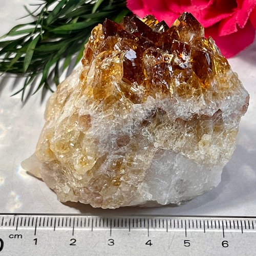 T1014最終特価★シトリンクォーツ　キラキラ原石はクラスター　天然石 シトリンオンシトリン໒꒱ ̖́- シトリンクォーツ 原石