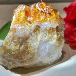 シトリンオンシトリン໒꒱ ̖́- シトリンクォーツ 原石 クラスター