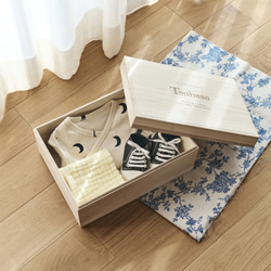 【名入れ無料！】メモリアルボックス（L） 出産祝い 日本製 桐箱 木製 ギフト 出生情報 べビー 収納BOX  誕生日 7枚目の画像