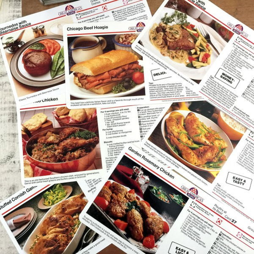 056・ヴィンテージ レシピカード27枚 レトロ ポップ アメリカン 紙もの