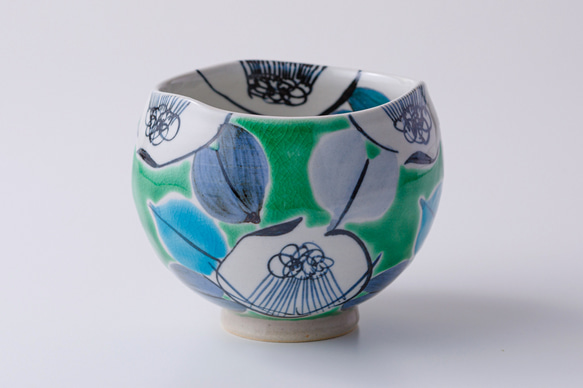 招き猫 重ね桜 グリーン イエロー ペア kokuzougama 【公式通販】