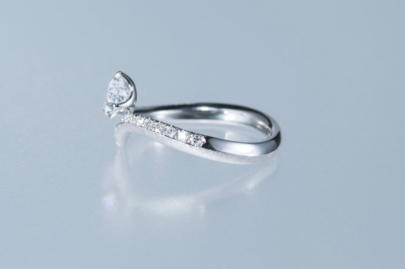 ペアシェイプダイヤモンドのリング JE01366 6枚目の画像