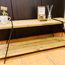 ハンドメイド 水槽台 踏み台 コの字ラック スツール ベンチ