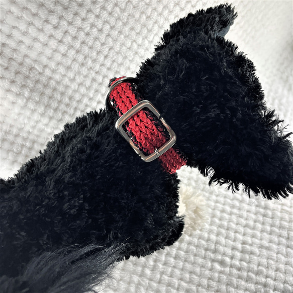 [キット]マクラメ編み＃220 ヘルミーズネクスト　小型犬首輪 13枚目の画像