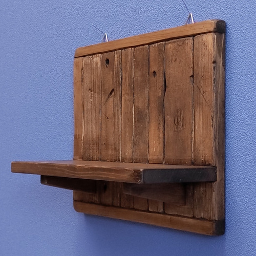 シャビー で 四角な ウォール シェルフ 】 レトロ 壁掛け ラック