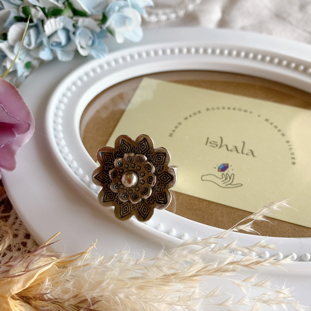 カレンシルバーリング(フラワーモチーフ①)