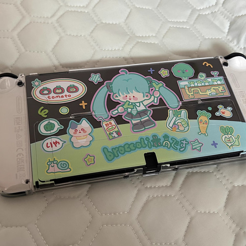 Nintendo Switch OLED ケース 兎と大根レバーケース 初音ミク Miku
