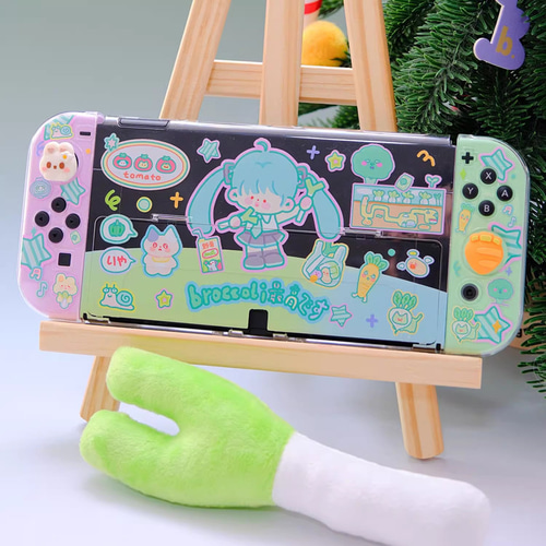 Nintendo Switch OLED ケース 兎と大根レバーケース 初音ミク Miku