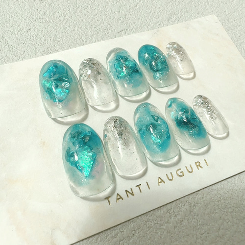 ジェルネイルチップ ネイルチップ つけ爪 リボンネイル マグネット