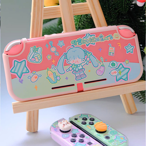 Nintendo Switch Lite ケース 3色 兎と大根レバーケース 初音ミク Miku