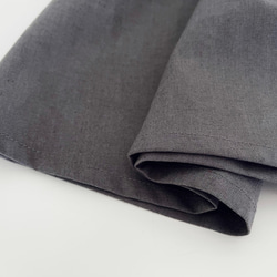 VカットAラインジャンパースカート　* cotton linen Grey Brown * 8枚目の画像