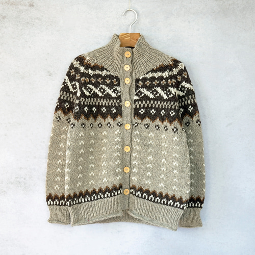 ☆SALE【即納可】ウール・ノルディック柄・ハイネック