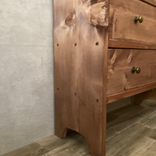 チェスト シャビー 木製 キャビネット リビング収納 四つ脚 3段