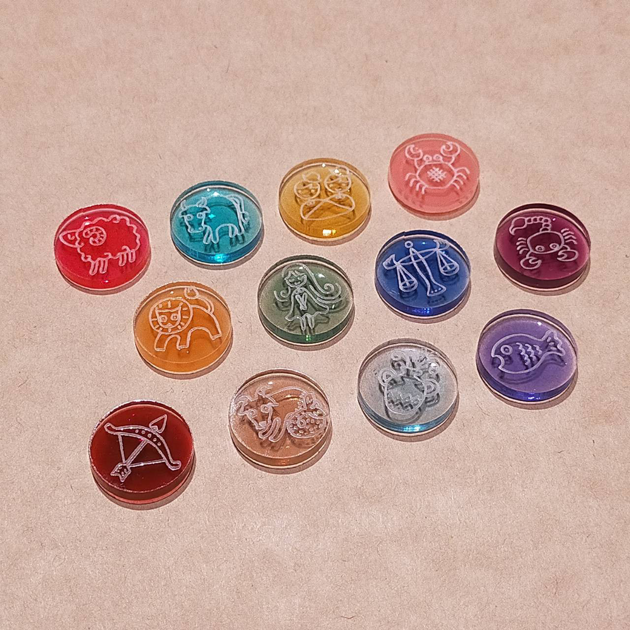 【駒のみ】星座駒18ｍｍ／イラスト        Ω